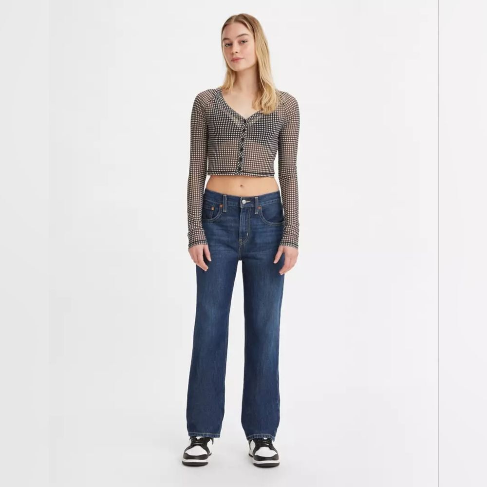 Levis Low Pro Straight Medium Wash Jeans Size 32